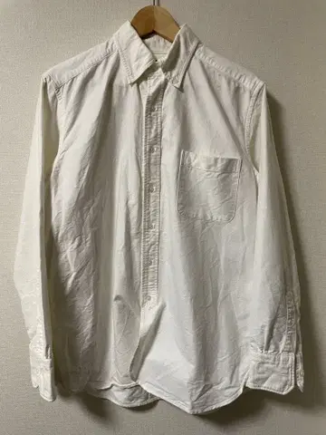 candidum 화이트 옥스퍼드 버튼 다운 셔츠 긴팔 코튼