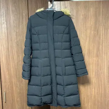 후드 부착 롱 다운 자켓, 양면용