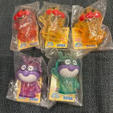 호빵맨 바스락 클리어 키링 컴플리트 5종