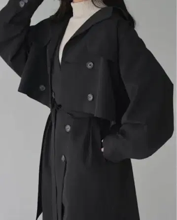 [ nairo ] 4way 트렌치코트 black