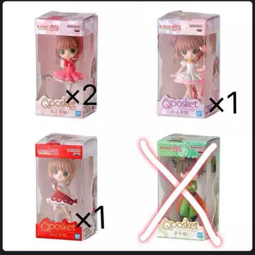 Qposket 카드캡터 사쿠라 3종 4체 세트