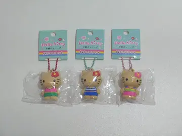 헬로키티 일광화상 시리즈 PVC 마스코트 3종 세트 (레드/블루/핑크)