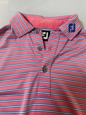 FJ 피케 셔츠 핑크 스트라이프