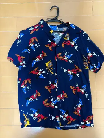 디즈니 미키 도쿄 리조트 하와이안 셔츠 S