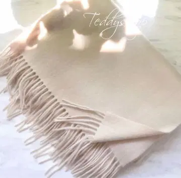 극상 캐시미어 100% 대형 스톨 베이지 핑크