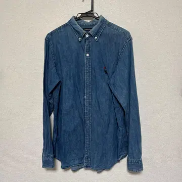 보헤미안 버튼 다운 데님 셔츠