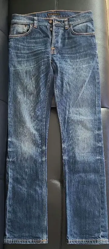 누디진 스트레이트 데님 다크 블루