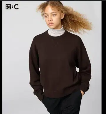[ 미사용 새상품 ] UNIQLO C 스무스 코튼 크루넥 스웨터 WINE