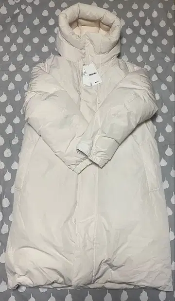 MUJI Labo 화이트 롱 다운 자켓 다운 코트