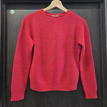 언타이틀 스웨터 니트 빨간색 레드