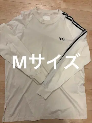 Y-3 긴팔 티셔츠 남성용 화이트 M 사이즈