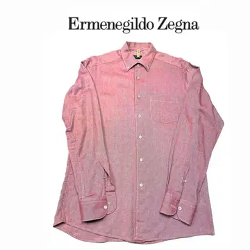 ERMENEGILDO ZEGNA 캐시미어 혼방 긴팔 버튼다운 셔츠 M