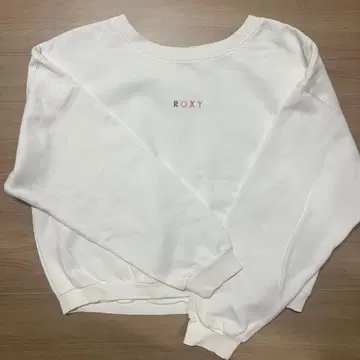 [ 새상품급 ] ROXY 록시 크롭 맨투맨 화이트
