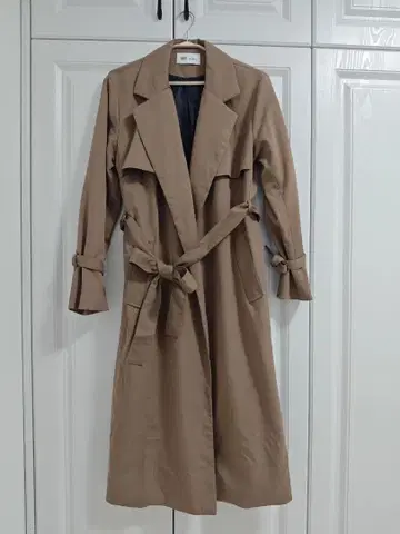 베이지 트렌치코트 롱 기장