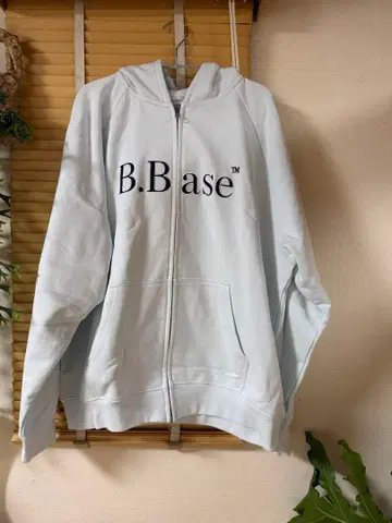 b.base 더블 집 후디 라이트 블루 L 사이즈