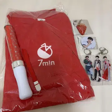 7분 히노미야 유 티셔츠 응원봉 키링 세트