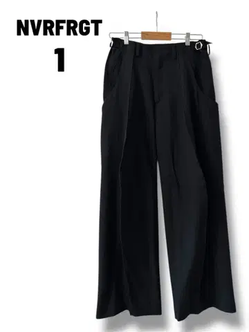 NVRFRGT 커브 와이드 레그 트라우저 슬랙스 블랙 1