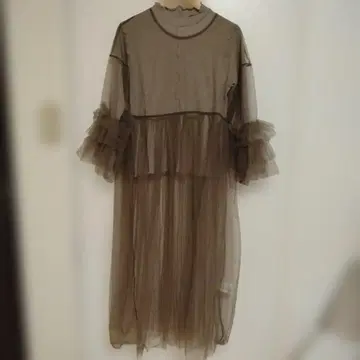 이너 포함 튤 원피스