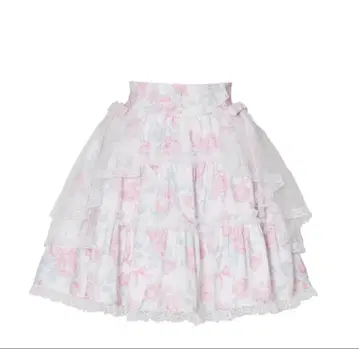 meltty memory Rosy Flora 플레어 스커트 핑크 M