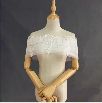 웨딩 결혼식 숄 롤 칼라 레이스