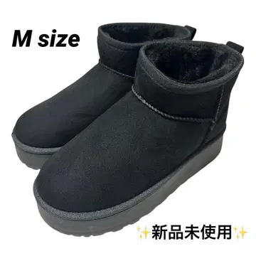 [ 미사용 새상품 ] 어그 부츠 통굽 M 사이즈 블랙 여성용