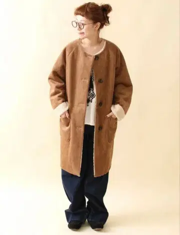 페이크 무스탕 코트 coen 코엔