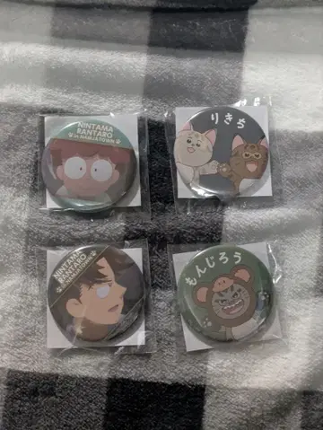닌타마 란타로 캔뱃지 4개 세트