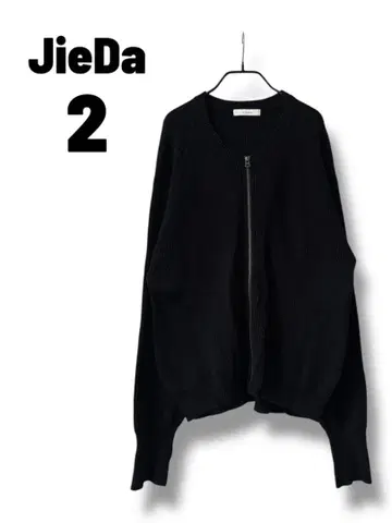 JieDa ZIP UP KNIT 집업 니트 스웨터 블랙 2
