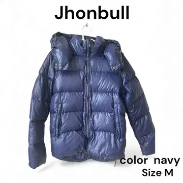 새상품급 jhonbll 네이비 후드 부착 다운 자켓 M