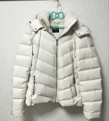 ZARA 퍼 트리밍 다운 여성용