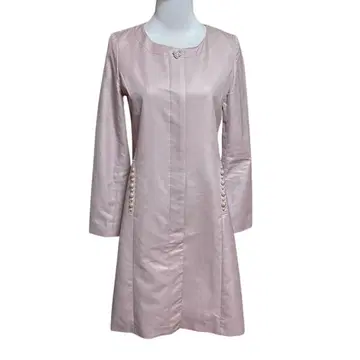 프로포션 바디 드레싱 핑크 롱 코트