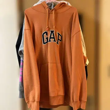 GAP 오렌지 후드 부착 후드티 XL