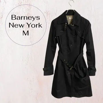 바니스 뉴욕 트렌치코트 M 여성용 블랙 벨트 포함