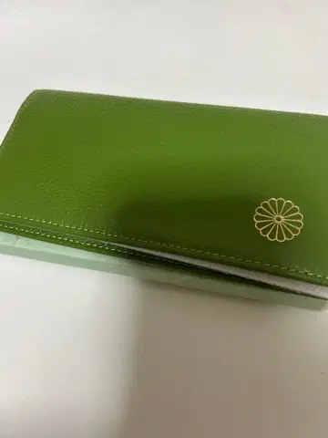 황궁 장지갑 그린 그린 미사용 새상품 가죽 천연 가죽 미사용 새상품