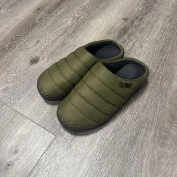 SUBU 퀼팅 샌들 올리브