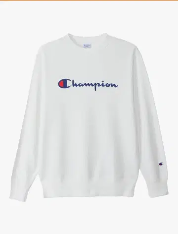 Champion 화이트 맨투맨 L 사이즈