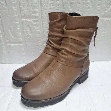 [컨디션 최상] Gabor 가볼 브라운 가죽 사이드 지퍼 부츠 23cm