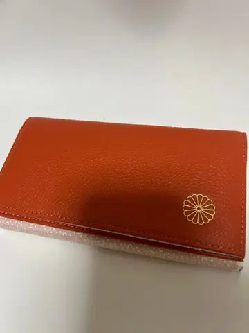 황궁 장지갑 천연 가죽 오렌지 미사용 새상품