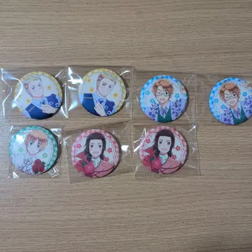 헤타리아 플라워 퍼레이드 캔뱃지 독일 미국 영국 중국 특전 세트