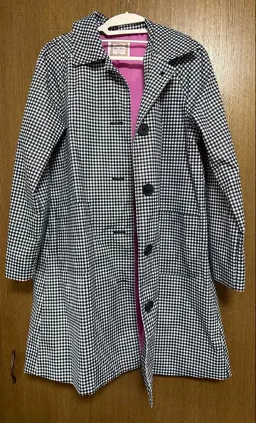 salon pixie heart 체크 트렌치코트