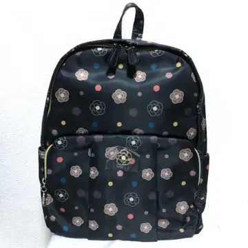 새상품 클레이사스 까멜리아 꽃무늬 경량 나일론 백팩 블랙