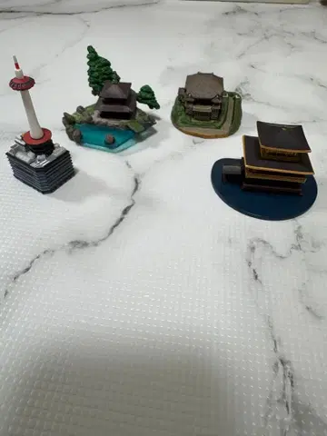 THE 교토 피규어 기념품 청수사 금각사 은각사 교토타워 4종 세트