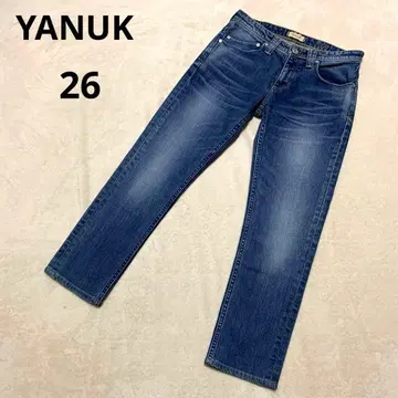 [ YANUK ] KAY 릴랙스 슬림 데님 팬츠 26 블루