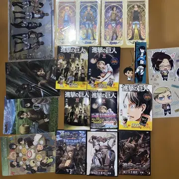 진격의 거인 묶음 판매, 한정판 단행본+DVD, 롱 엽서 세트 외
