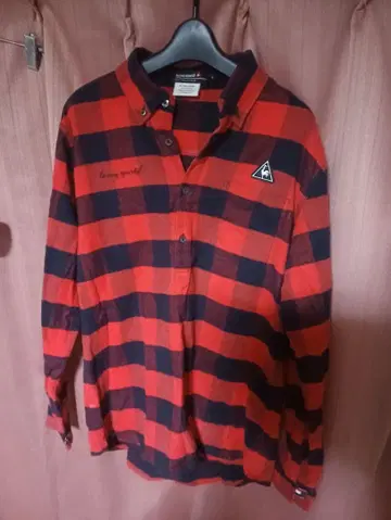 르꼬끄 스포르티브 헤비 게이지 빨검 체크 풀오버 플란넬 셔츠