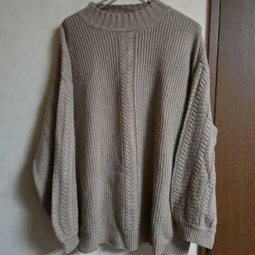 [ 빅 사이즈 ] 베이지 니트 스웨터 5L