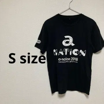 a-nation2018 스태프 T셔츠 블랙 애니메이션 S