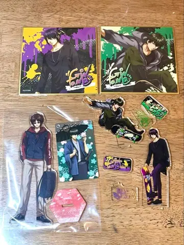 은혼 히지카타 타카스기 사카모토 아크릴 스탠드 색지 키링