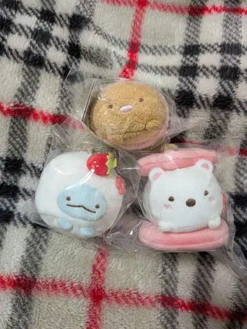 스미코구라시 화과자 봉제 인형 3개 세트 토카게 시로쿠마 통카츠