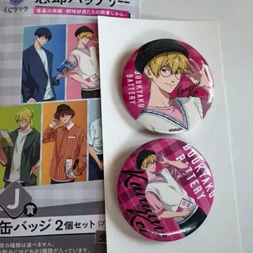 망각 배터리 요우 케이 복권 랙 청춘의 책장 캔뱃지 2개 세트